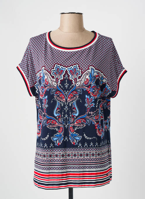 Tricou imprimeu fantezie mâneci scurte albastru OLSEN femme