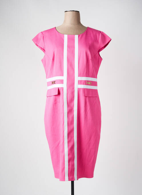 Rochie midi roz ESTEL COLLECTION femeie