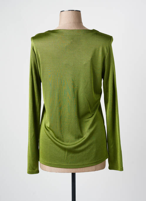 Tricou guler în v mâneci lungi verde PAZ TORRAS femme