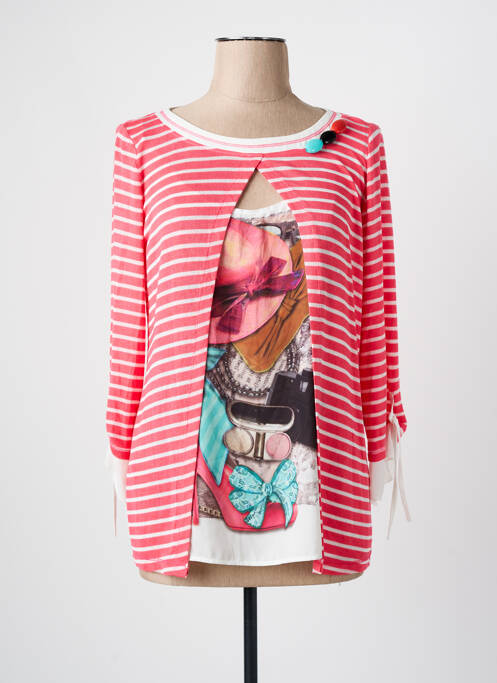 Pulover tunică roz PAZ TORRAS femeie