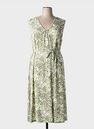 Rochie midi fără mâneci fără mâneci verde MARBLE femeie