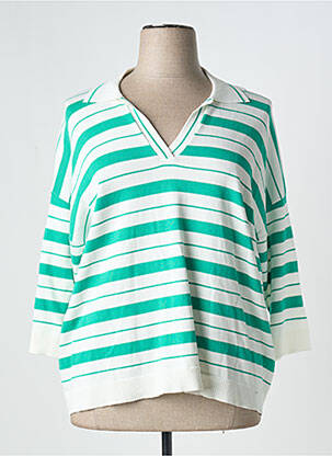 Pulover elasticitate mâneci 3/4 verde OLSEN femeie