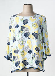 Bluză imprimeu floral mâneci 3/4 galben THOMAS RABE femme
