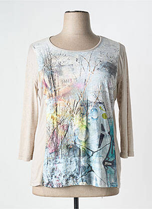 Tricou mâneci 3/4 mâneci 3/4 bej FRANK WALDER femeie