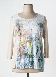 Tricou mâneci 3/4 mâneci 3/4 bej FRANK WALDER femeie