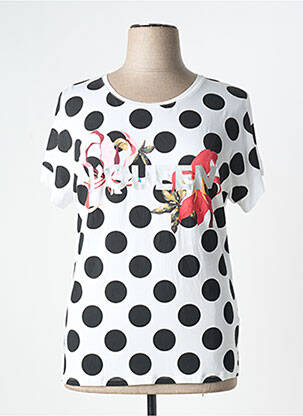 Tricou serigrafie mâneci scurte alb JEI'S BY LETIZIA DENARO femeie