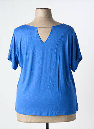 Tricou imprimeu fantezie mâneci scurte albastru PAZ TORRAS femeie