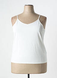 Top țesătură jersey bretele subțiri alb ANDAMIO femme