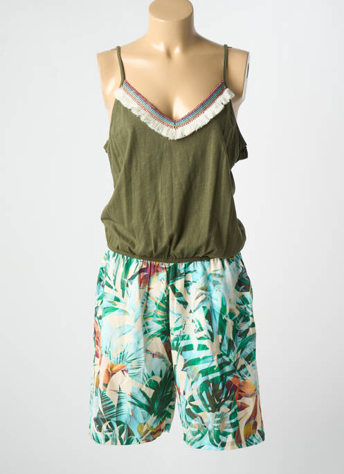 Salopetă scurtă verde CONCRETO femeie