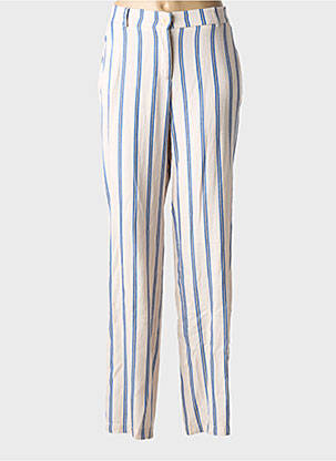Pantalon drept țesătură poplin mărime normală bej ANDAM femeie