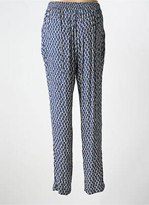 Pantalon drept talie elastică mărime normală albastru GRIFFON femeie