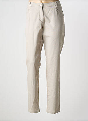 Pantalon drept elasticitate mărime normală bej DIVAS femeie