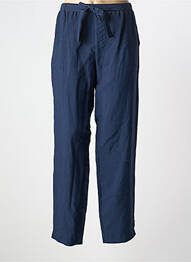 Pantalon larg țesătură poplin mărime normală albastru GRIFFON femme