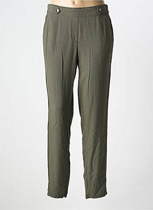 Pantalon drept țesătură poplin mărime normală verde TUZZI femeie