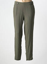Pantalon drept țesătură poplin mărime normală verde TUZZI femeie