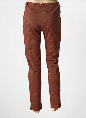 Pantalon slim talie elastică mărime normală portocalie HAJO femeie