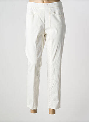 Pantalon 7/8 elasticitate mărime normală alb FRANK WALDER femeie