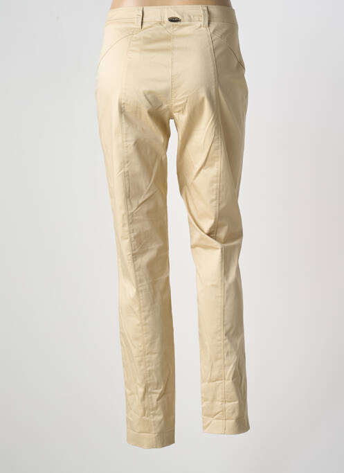 Pantalon slim bej DIVAS femeie