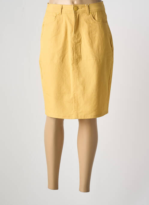 Fustă midi galben GRIFFON femeie