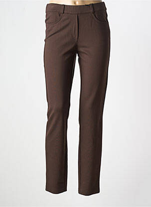 Pantalon slim talie elastică mărime normală maro STARK femeie