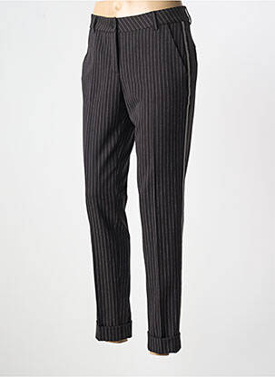 Pantalon slim țesătură poplin mărime normală negru ANDAMIO femeie
