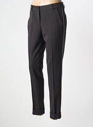 Pantalon slim țesătură poplin mărime normală negru ANDAMIO femme