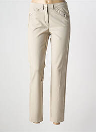 Pantalon 7/8 elasticitate mărime normală bej FRANK WALDER femme