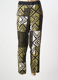 Pantalon drept țesătură poplin mărime normală verde PAZ TORRAS femme