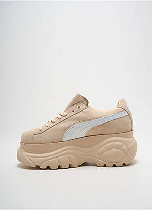 Adidași nubuc toc de 4 la 6 cm bej PUMA femeie