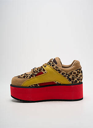 Adidași platformă toc de 4 la 6 cm bej BUFFALO femme