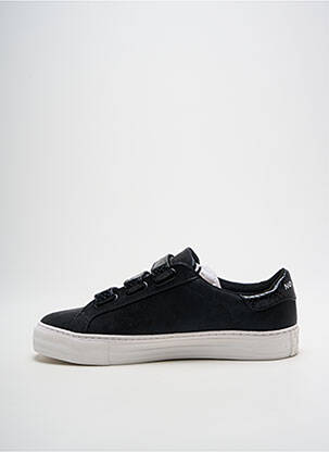 Adidași țesătură satinată toc plat până la 3 cm negru NO NAME femeie