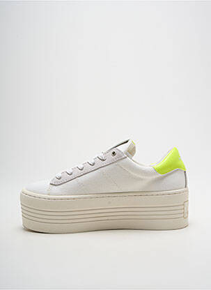 Adidași platformă toc de 4 la 6 cm alb NO NAME femeie