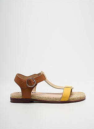 Sandale/pantofi decupați material neted toc plat până la 3 cm galben ARMISTICE femeie