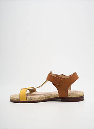 Sandale/pantofi decupați material neted toc plat până la 3 cm galben ARMISTICE femeie