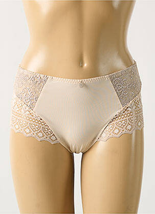 Shorty efect material satinat culoare piersică EMPREINTE femeie