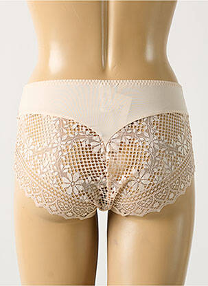 Shorty efect material satinat culoare piersică EMPREINTE femeie