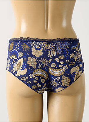 Shorty efect material satinat albastru ANTIGEL femeie