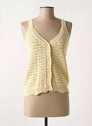 Vestă fără mâneci galben C'EST BEAU LA VIE femeie