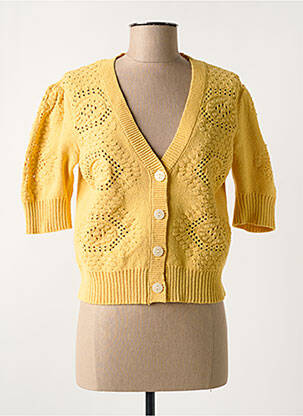 Vestă cu mâneci scurte galben C'EST BEAU LA VIE femeie