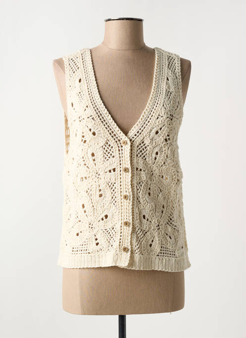 Vestă fără mâneci bej C'EST BEAU LA VIE femeie