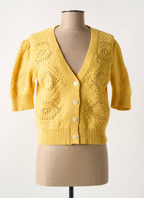 Vestă cu mâneci scurte galben C'EST BEAU LA VIE femeie