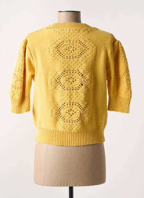 Vestă cu mâneci scurte galben C'EST BEAU LA VIE femeie