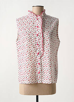 Cămașă imprimeu fantezie fără mâneci alb C'EST BEAU LA VIE femme