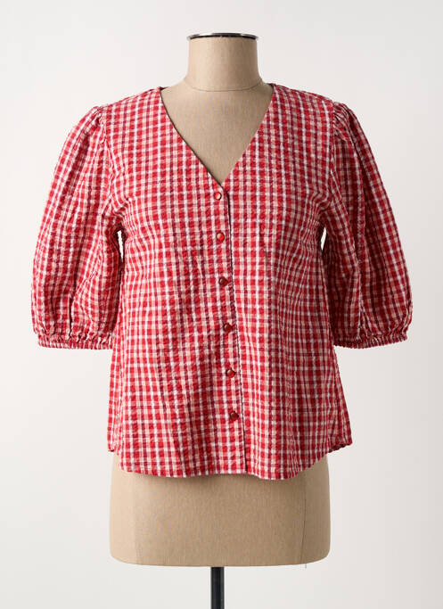 Cămașă mâneci scurte mâneci scurte roșu C'EST BEAU LA VIE femme