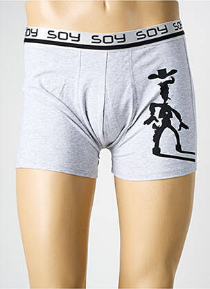 Boxer serigrafie flockată gri SOY homme