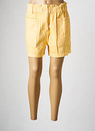 Șort închidere cu fermoar sub clapetă cu nasturi galben C'EST BEAU LA VIE femme