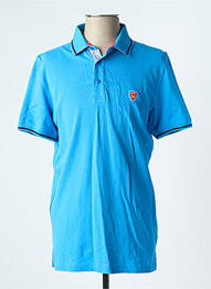 Polo elasticitate mâneci scurte albastru CAMBRIDGE homme