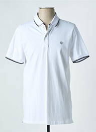 Polo elasticitate mâneci scurte alb CAMBRIDGE homme