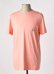Tricou broderie mâneci scurte portocaliu CAMBRIDGE homme