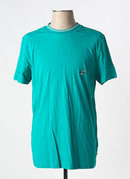 Tricou broderie mâneci scurte verde închis CAMBRIDGE homme